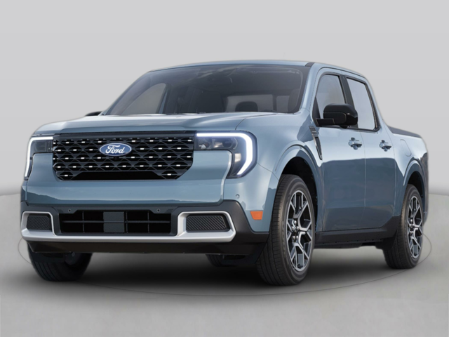 A light blue Ford Maverick