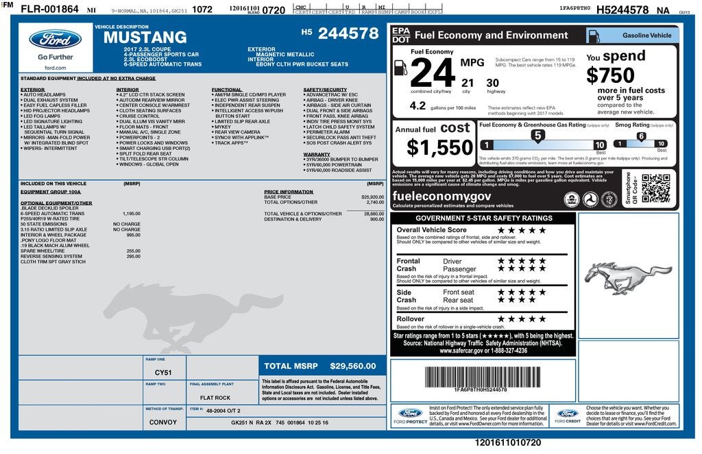 2017 Ford Mustang EcoBoost