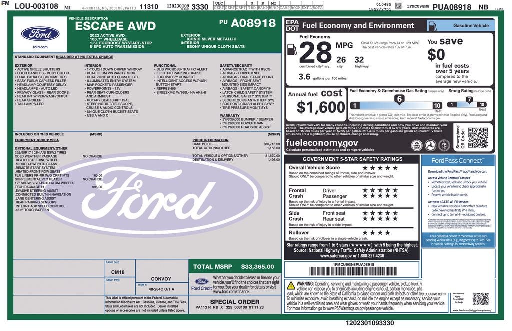 2023 Ford Escape Active