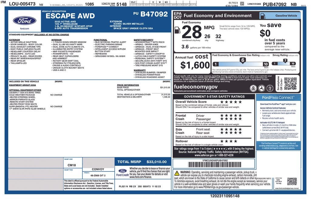 2023 Ford Escape Active