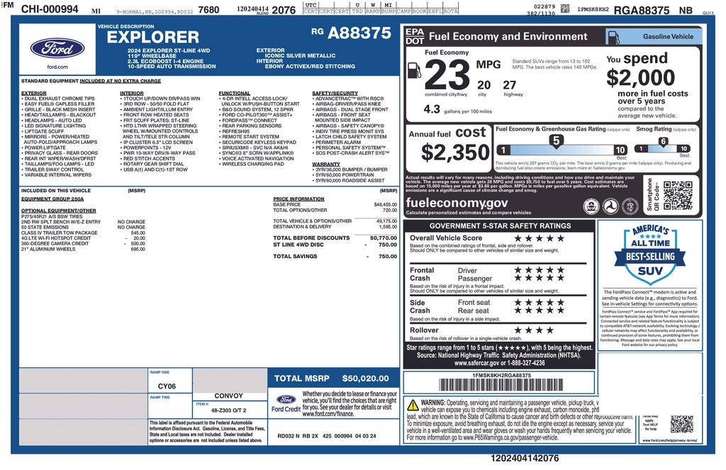 2024 Ford Explorer ST-Line