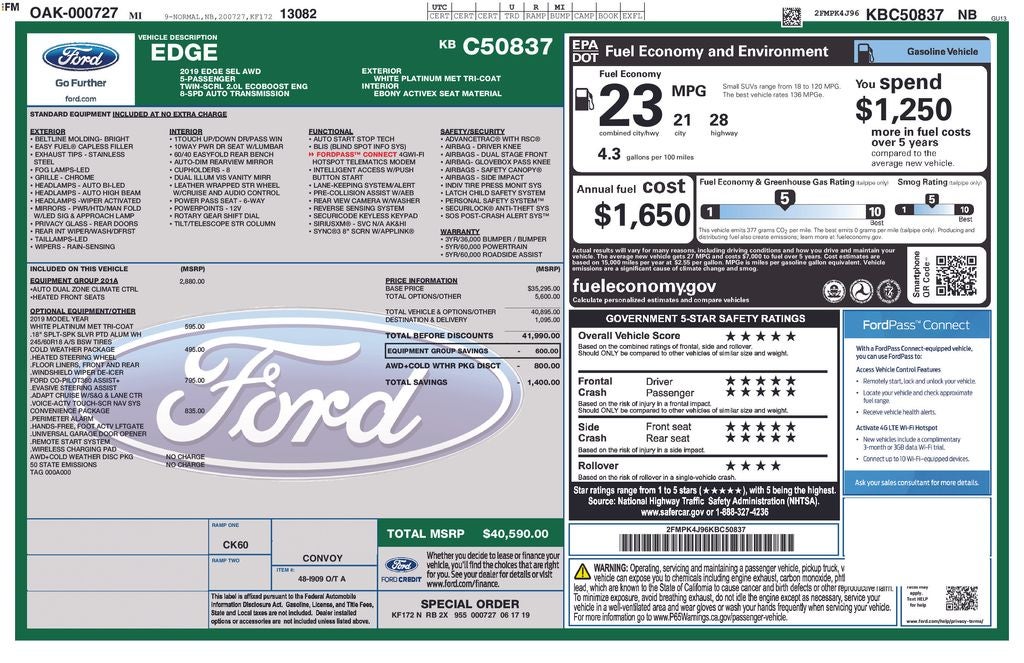 2019 Ford Edge SEL