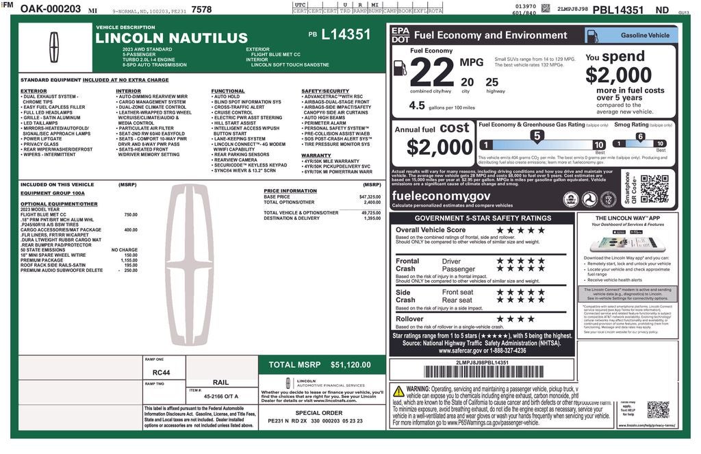 2023 Lincoln Nautilus Standard