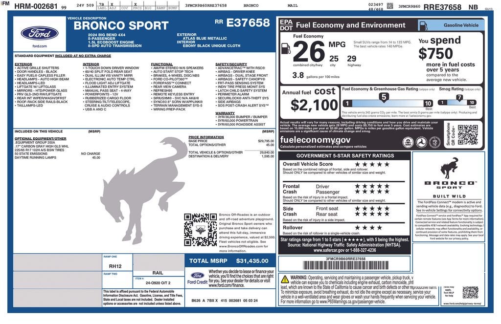 2024 Ford Bronco Sport Big Bend