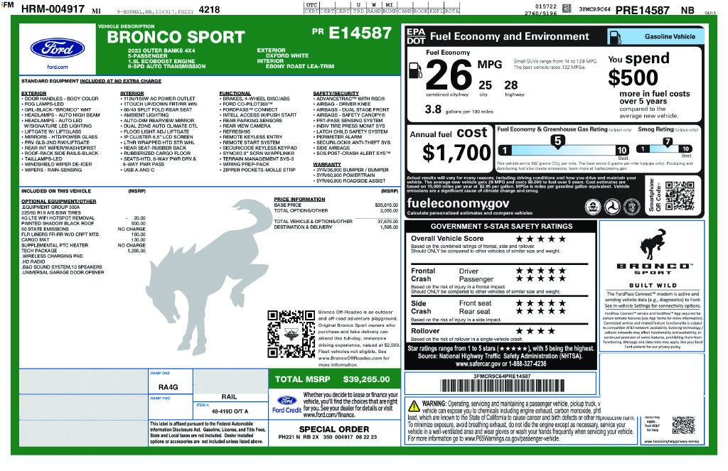 2023 Ford Bronco Sport Outer Banks