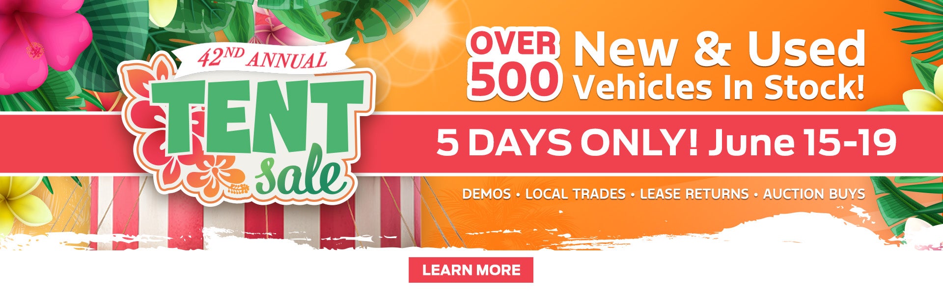 annual tent sale